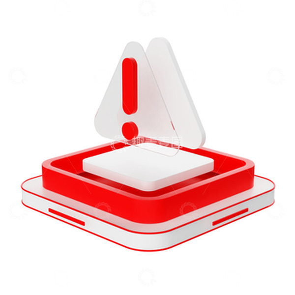 源文件下载【趣麦麦图】UI警告信息可视化互联网科技图标立体3D
