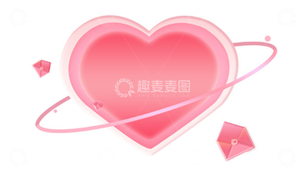 源文件下载【趣麦麦图】母亲节情人节爱心旋转信封粉色