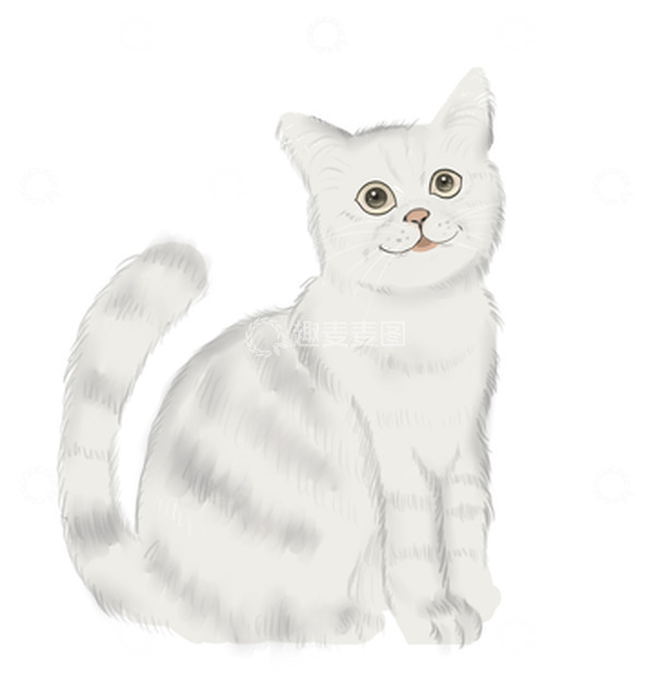 源文件下载【趣麦麦图】小清新可爱小猫咪手绘元素