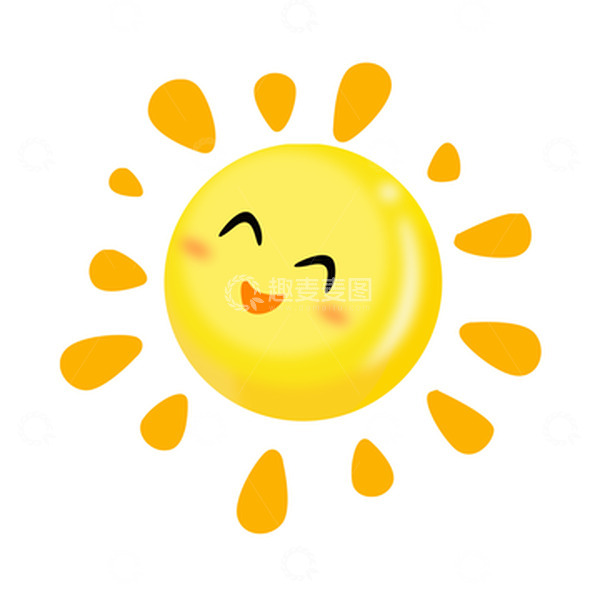 源文件下载【趣麦麦图】立夏太阳装饰插画元素