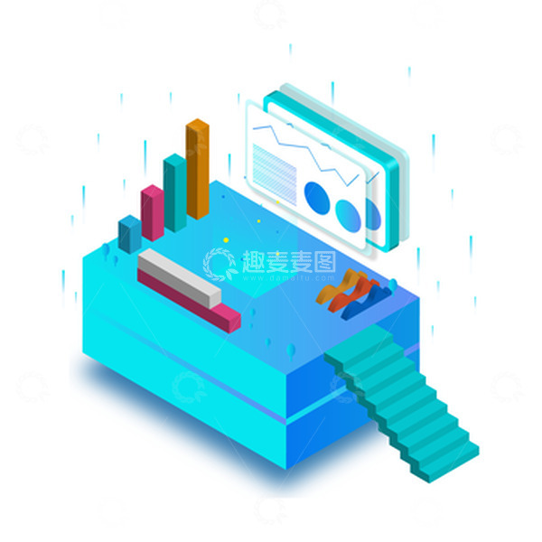 源文件下载【趣麦麦图】渐变科技感2.5信息可视化元素