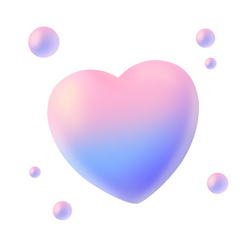 爱心立体漂浮球体