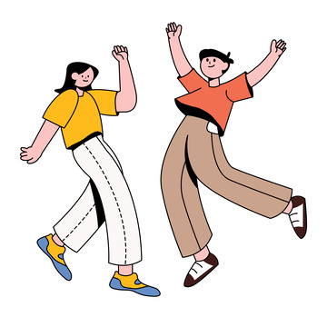 54青年节双人跳舞