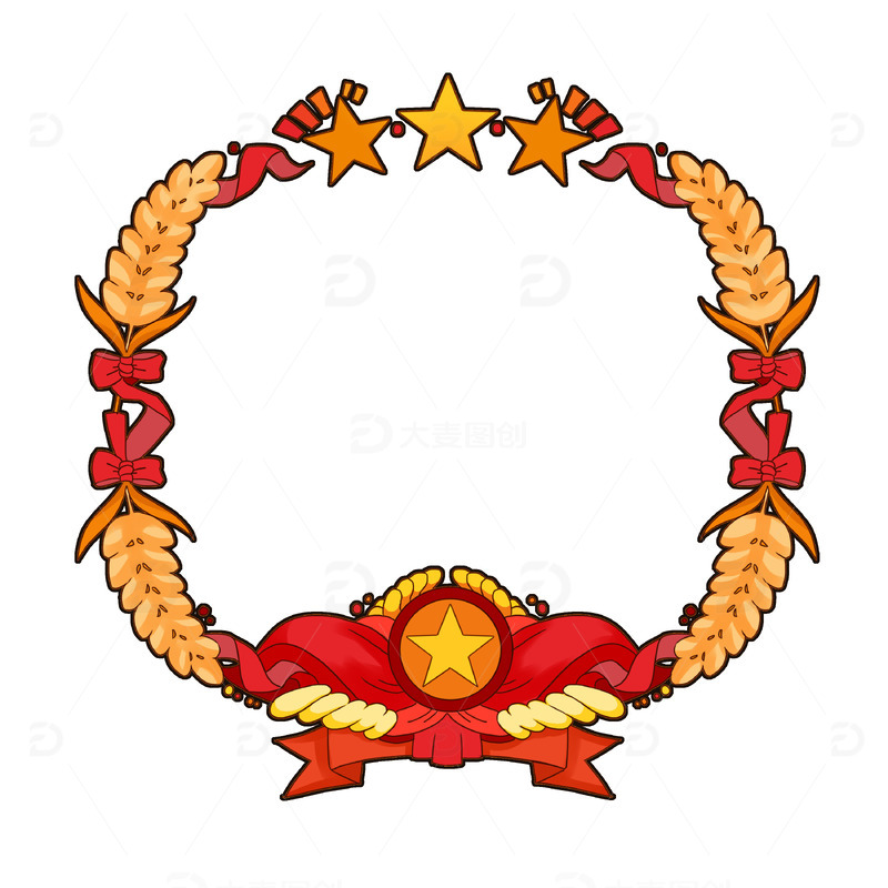 五一劳动节节日红色边框