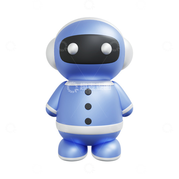 源文件下载【趣麦麦图】3D建模智能机器人