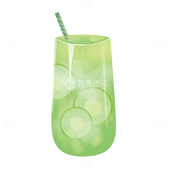 源文件下载【趣麦麦图】-夏天猕猴桃饮料元素