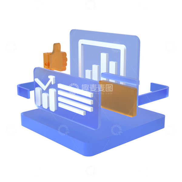 源文件下载【趣麦麦图】3D立体互联网科技数据信息