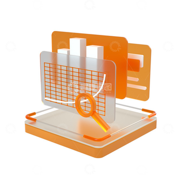 源文件下载【趣麦麦图】3D立体互联网科技信息统计智能表