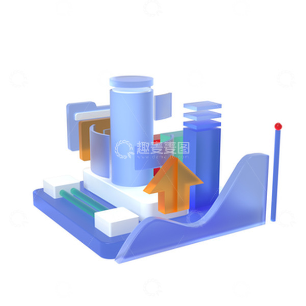 源文件下载【趣麦麦图】3D立体互联网信息大数据统计