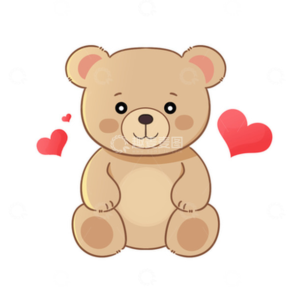源文件下载【趣麦麦图】520礼物可爱卡通小熊元素
