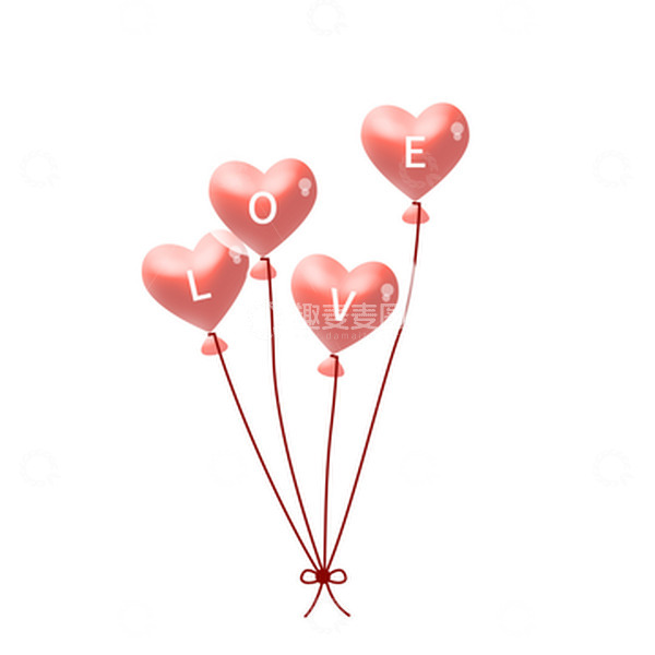 源文件下载【趣麦麦图】520双层爱心love气球元素