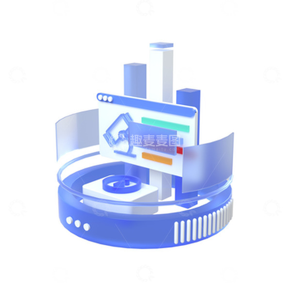 源文件下载【趣麦麦图】3D立体互联网实验室科技