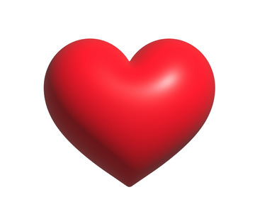 520红色立体爱心母亲节爱心