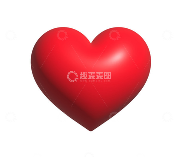 源文件下载【趣麦麦图】-520红色立体爱心母亲节爱心
