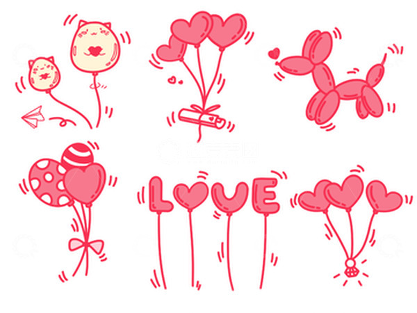源文件下载【趣麦麦图】情人节特殊气球组合