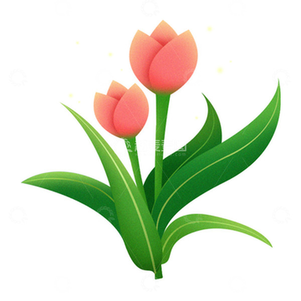 源文件下载【趣麦麦图】春天机理手绘风花朵元素