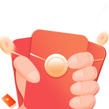 红包 活动 金币 手拿红包