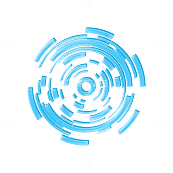 源文件下载【趣麦麦图】渐变立体科技圆环图标