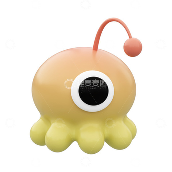 源文件下载【趣麦麦图】C4D彩色动物怪兽装饰