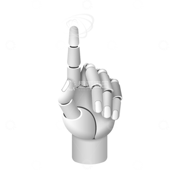 源文件下载【趣麦麦图】信息可视化机器人手科技矢量插画