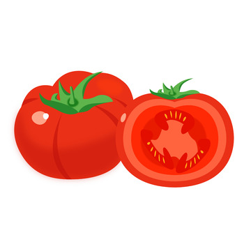 卡通手绘西红柿