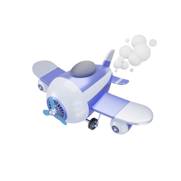 3D卡通小飞机模型