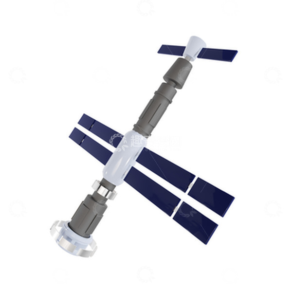 源文件下载【趣麦麦图】3D航天器科技飞行器