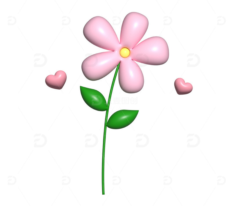 520粉丝立体花朵爱心