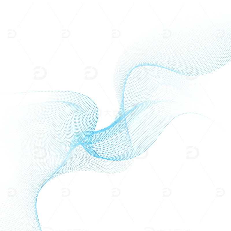 源文件下载【趣麦麦图】蓝色渐变科技线条矢量元素