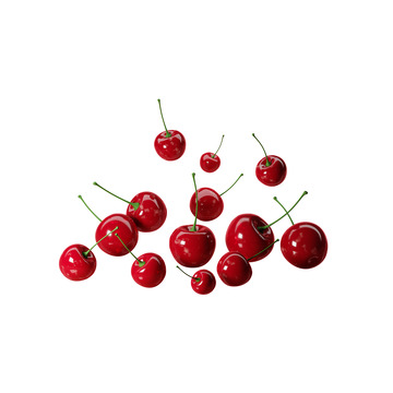 3D立体红色樱桃车厘子水果