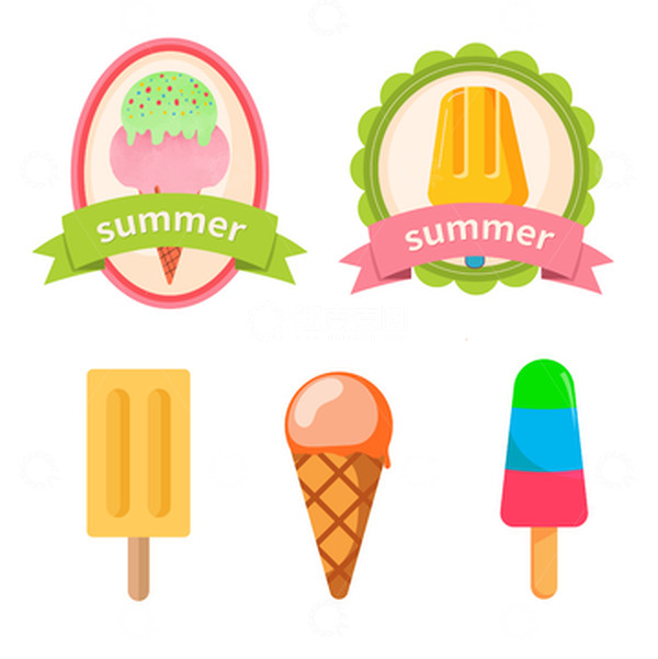 源文件下载【趣麦麦图】夏日雪糕冰激凌