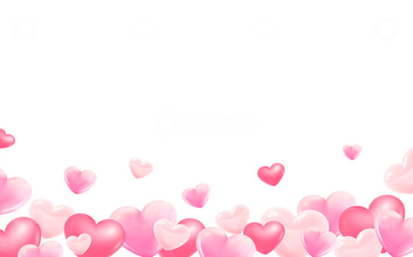 源文件下载【趣麦麦图】手绘粉色浪漫爱心气球海报底部装饰元素
