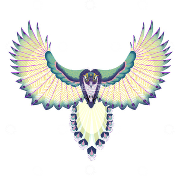 源文件下载【趣麦麦图】卡通动物展翅鸟