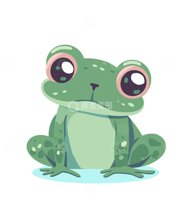 源文件下载【趣麦麦图】可爱的呆萌的小青蛙