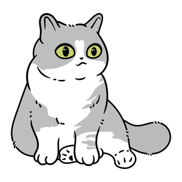 猫咪宠物手绘动物插画