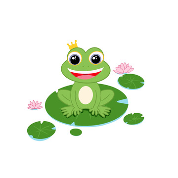 夏天卡通青蛙手绘免抠元素