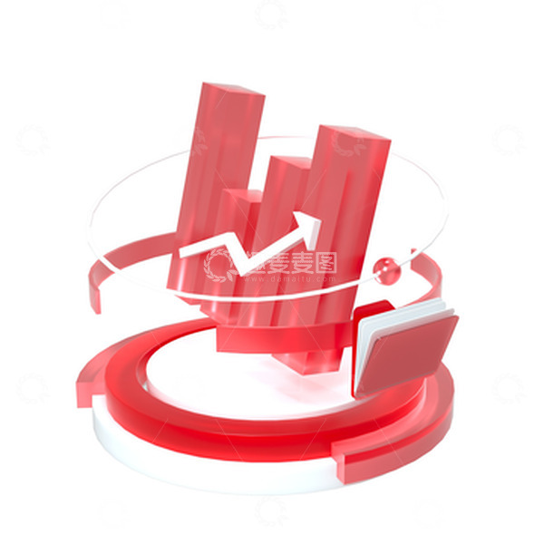 源文件下载【趣麦麦图】C4D立体互联网大数据统计