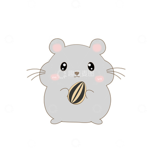 源文件下载【趣麦麦图】可爱小仓鼠吃瓜子萌萌哒