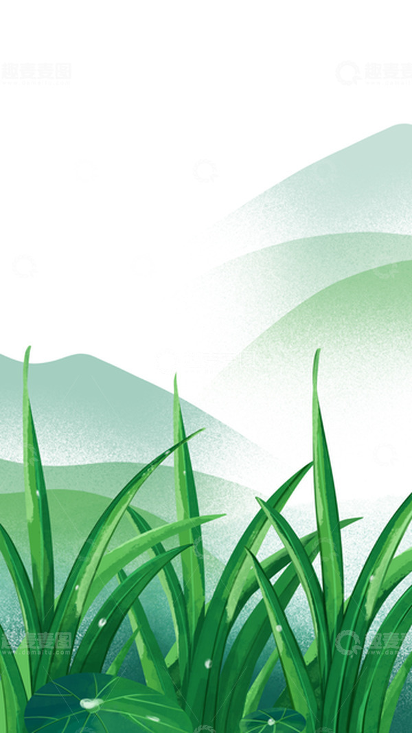 源文件下载【趣麦麦图】小满节气绿色庄稼田园手绘海报