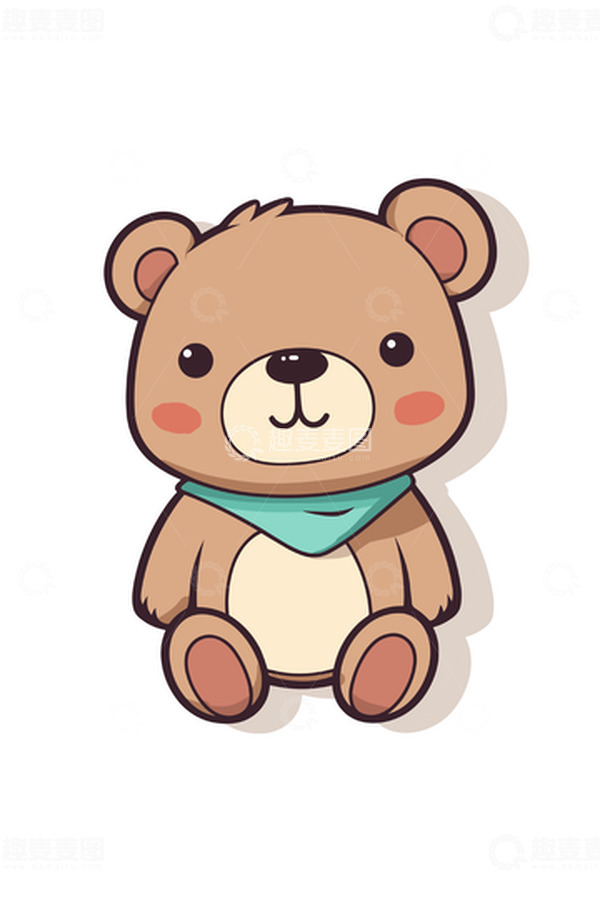 源文件下载【趣麦麦图】可爱卡通小熊素材