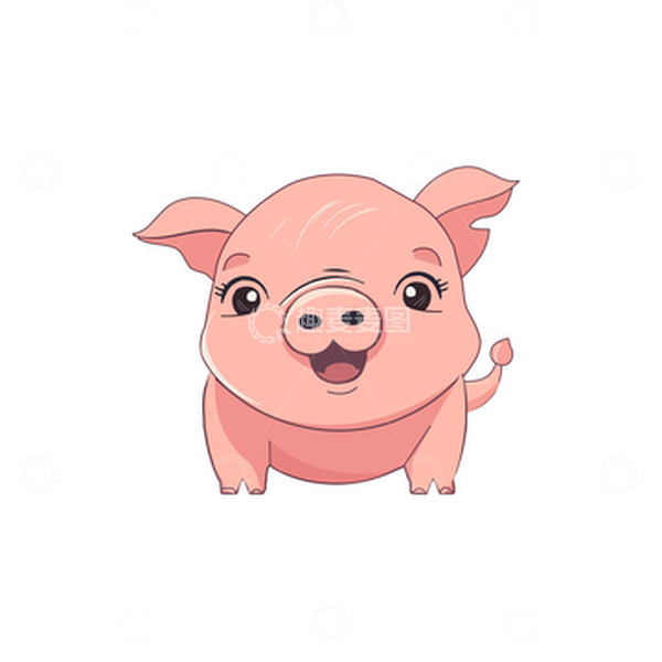 源文件下载【趣麦麦图】手绘的卡通可爱小猪