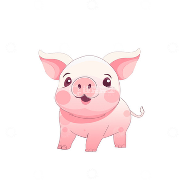 源文件下载【趣麦麦图】手绘卡通可爱小猪