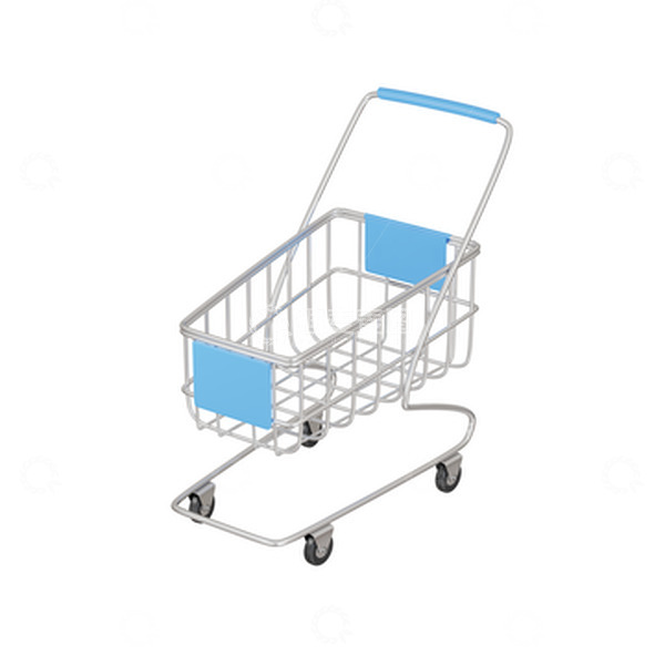 源文件下载【趣麦麦图】3D立体超市商场购物车模型