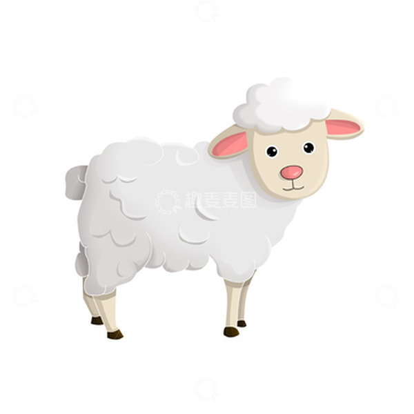 源文件下载【趣麦麦图】可爱卡通小绵羊