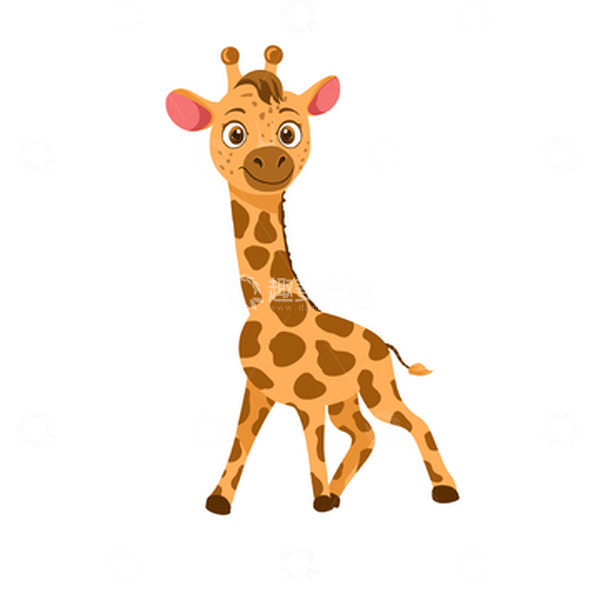 源文件下载【趣麦麦图】动物小长颈鹿