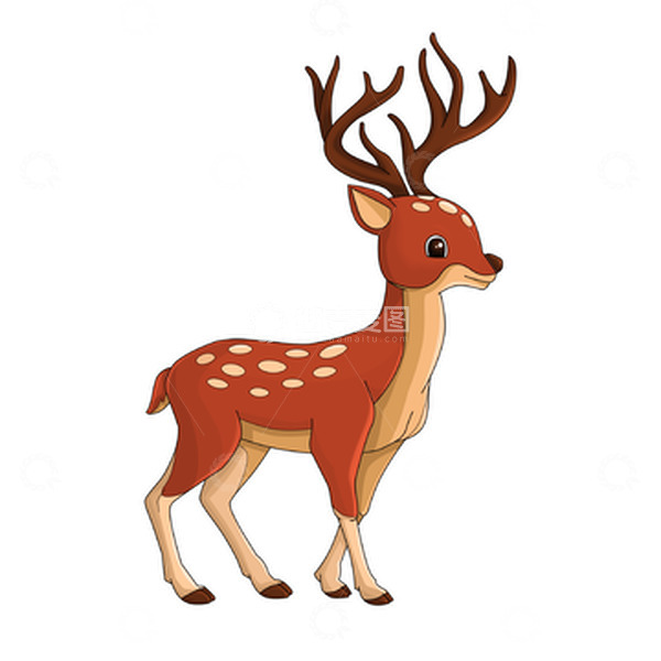 源文件下载【趣麦麦图】可爱卡通动物小鹿