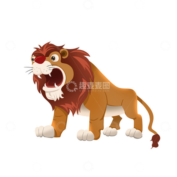 源文件下载【趣麦麦图】动物狮子元素
