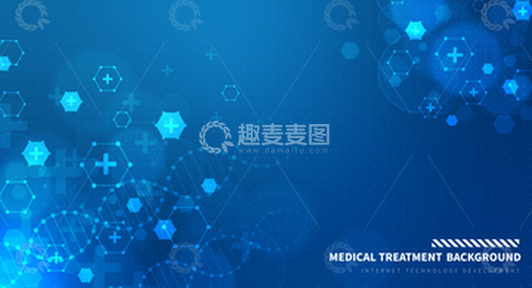 源文件下载【趣麦麦图】蓝色渐变医疗科技智能几何线条纹理背景