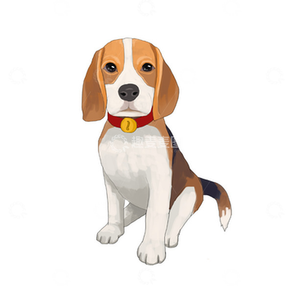源文件下载【趣麦麦图】-可爱小狗动物比格犬