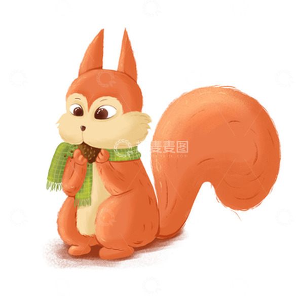 源文件下载【趣麦麦图】手绘动物松鼠